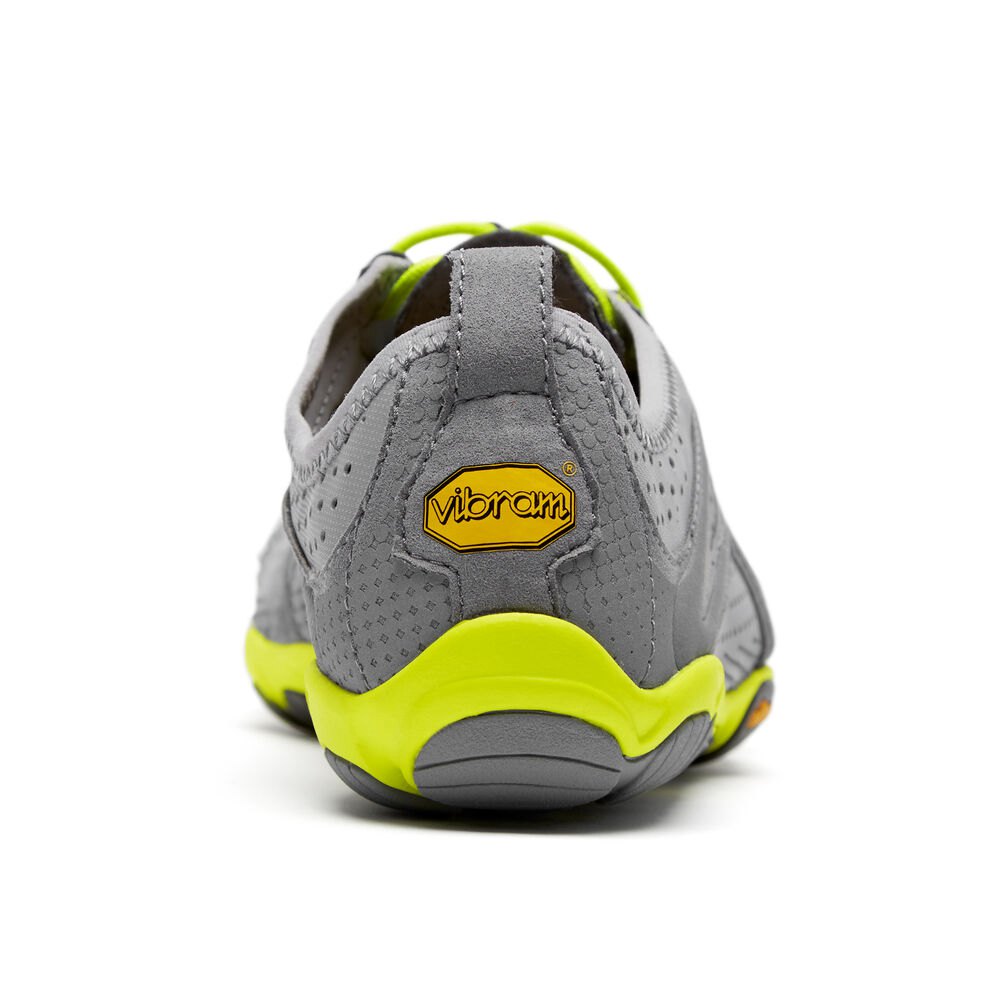 Vibram FiveFingers Heren V-Run - Hardloopschoenen Grijs/Groen - 345162ZJC